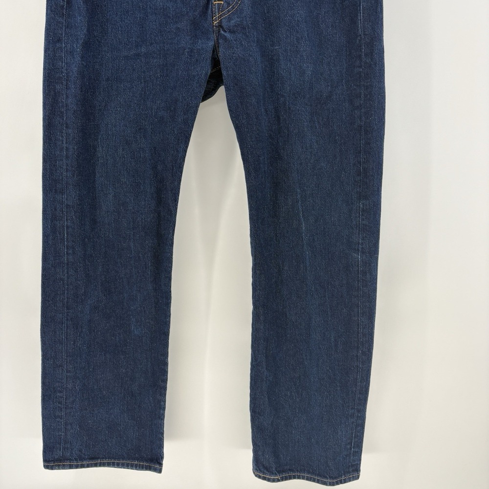 Levis 501 Jeans Mens 36x30 Fits 36x29 Dark Wash Button Fly Denim Classic Fit - Picture 5 of 11